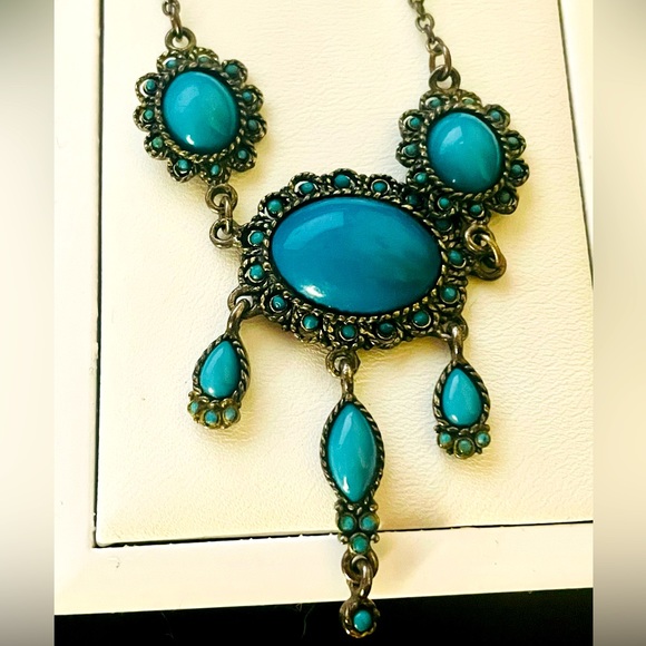 Boho Turquoise Necklace - Picture 2 of 14